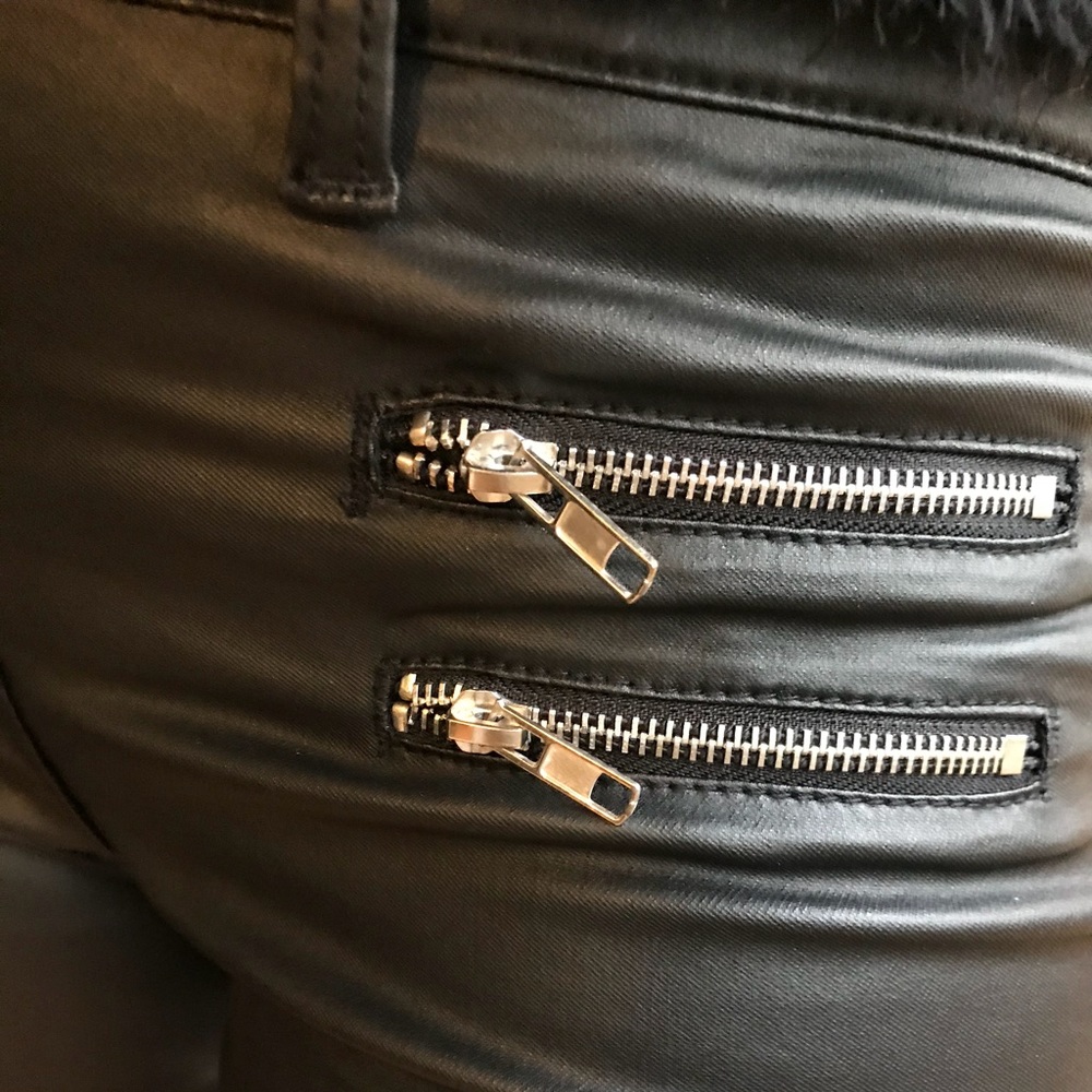 LAST 1✨Coated 4 Zip Skinny Jeans - Picture 3 of 7